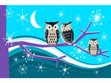 Snowy Owls Blue