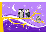 Snowy Owls Purple